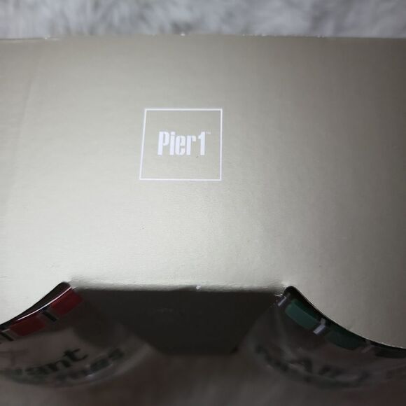 Pier one imports Christmas 🎄 wine glasses NWT! - Picture 2 of 5